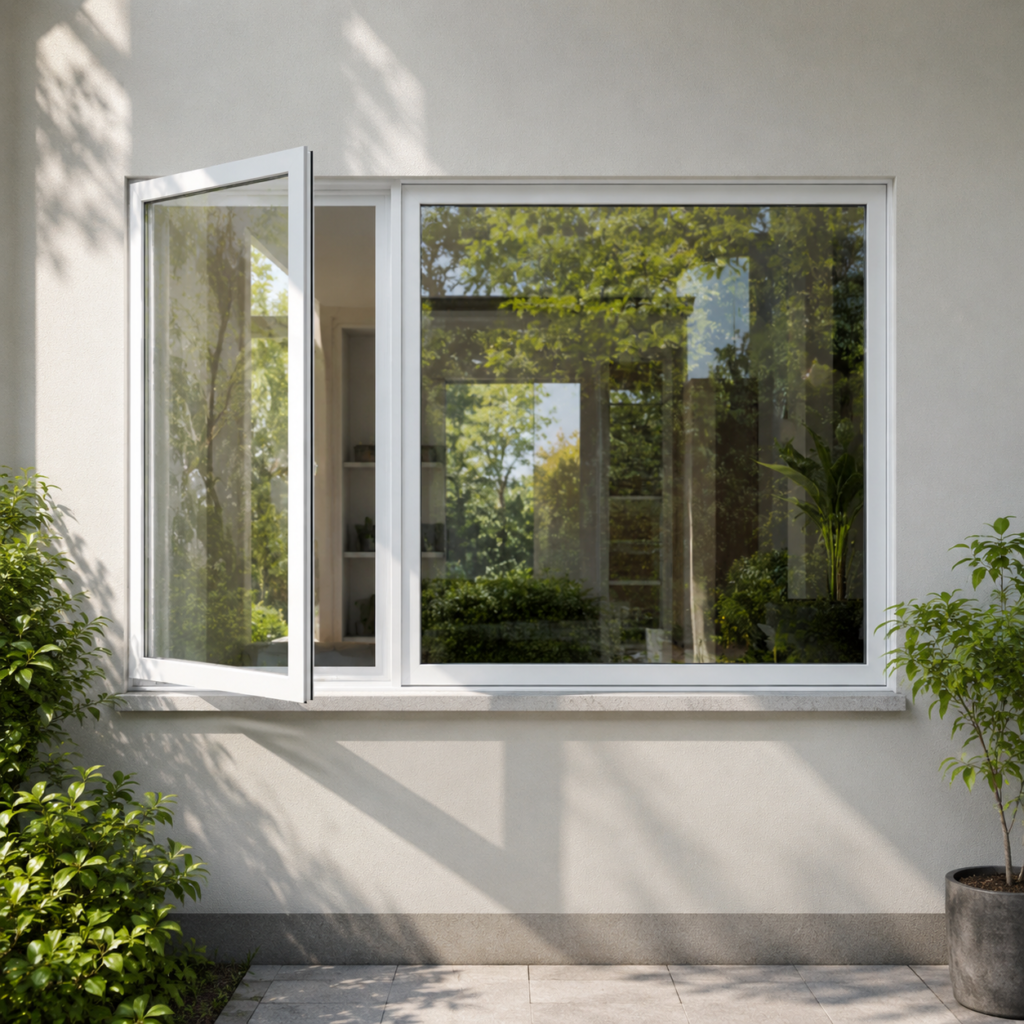 Casement Windows Toronto | Thermally-Broken Aluminum Windows | OPT Windows Premium thermally-broken aluminum casement window installed in a modern Toronto home